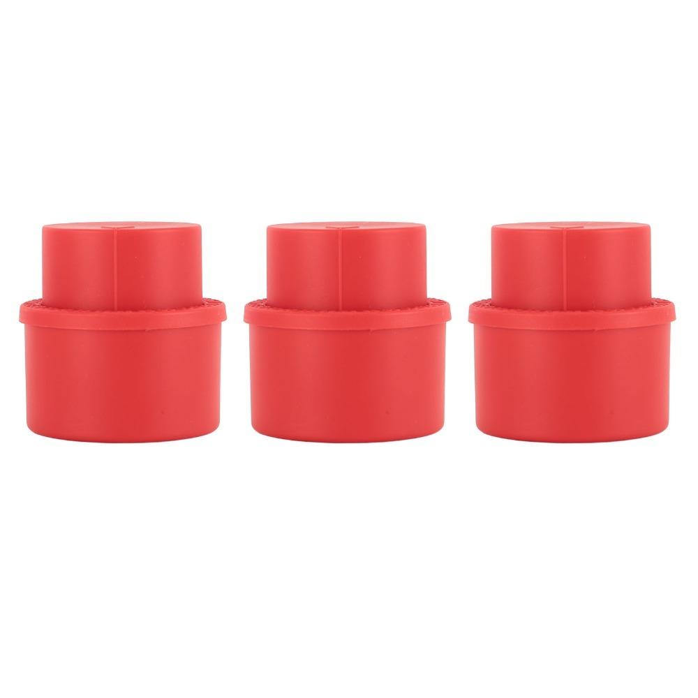 3 PCS Red Black Soda Bottle Stopper Press Type Sealing Beverage Bottle Cover Home Kitchen Storage