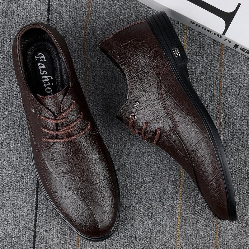 Fashion New Minimalist Design Men Comfortable Soft Breathable First Layer Cowhide Sizes 36-46 Office Business Lace Up Formal Oxford Shoe