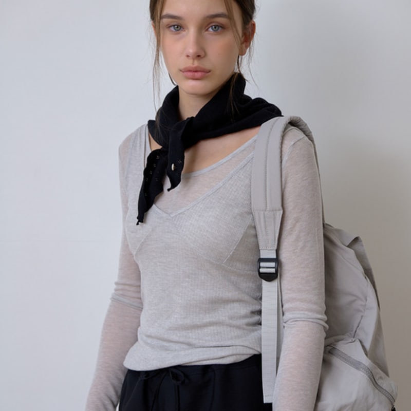 Laminez Punching Cotton Scarf - Black