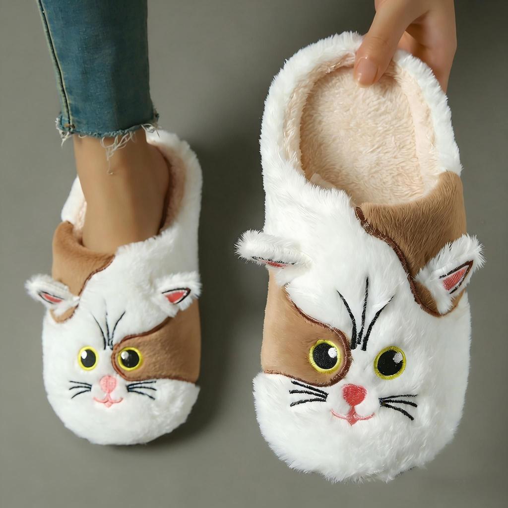 Zapatillas de casa, cómodas y cálidas, con punta abierta, suaves y afelpadas, zapatillas de interior de color liso