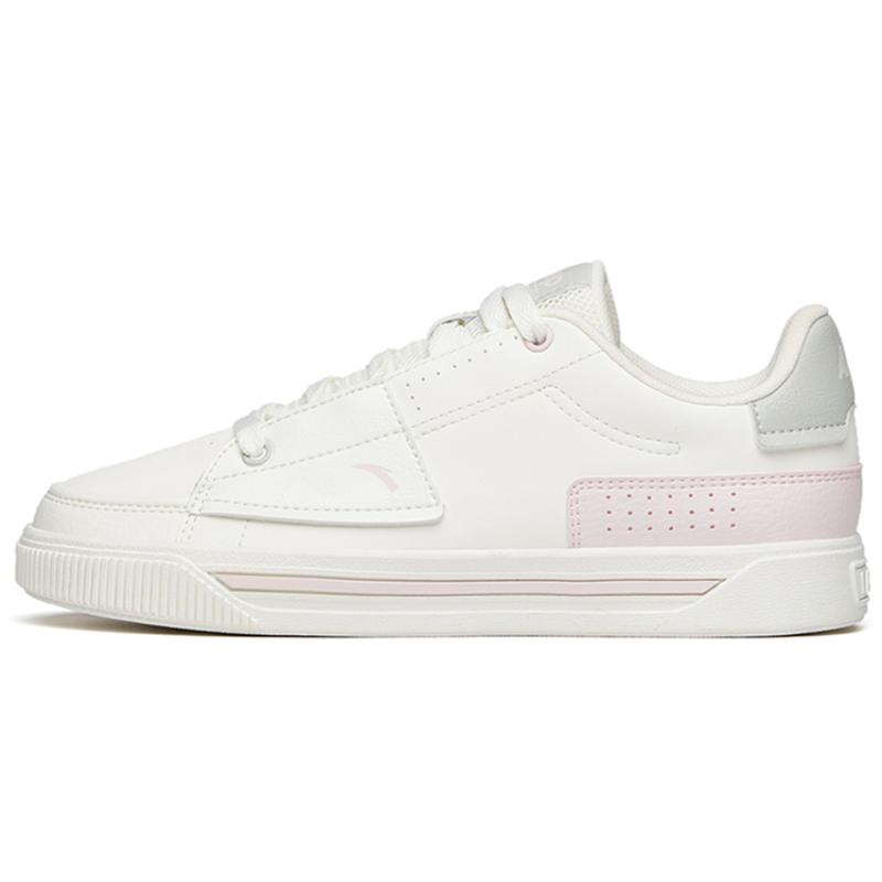 Anta Коллекция Life Противоскользящая Амортизация Износостойкие Низкие Скейт-Кроссовки Женские Бело-Розовые Сникеры 37.5