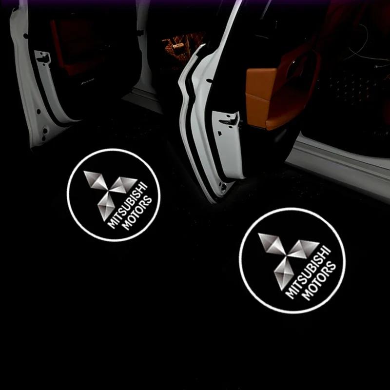 zjdf10 2PCS Car Shadow Door Light Laser Projector Led Welcome Lamp for Mitsubishi ASX Ralliart Outlander Lancer Pajero Eclipse Galant