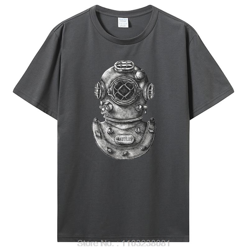 Dive Scuba Diving TShirt For Unisex Helmet Soft Summer Tee Cotton T Shirt High Quality Streetwear