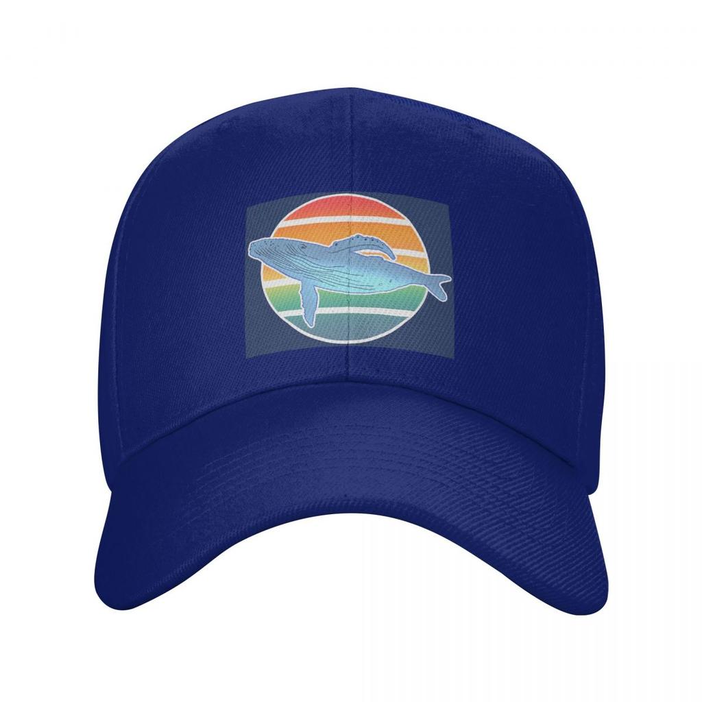 Cartoon Whale Ocean Animal Sunset Print Baseball Caps Fashion Men Women Hats Adjustable Cap Streetwear Baseball Hat Casquette