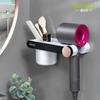 Minimalist Hair Dryer Rack No-Drill Bathroom Wall-Mounted Hair Dryer Storage Holder