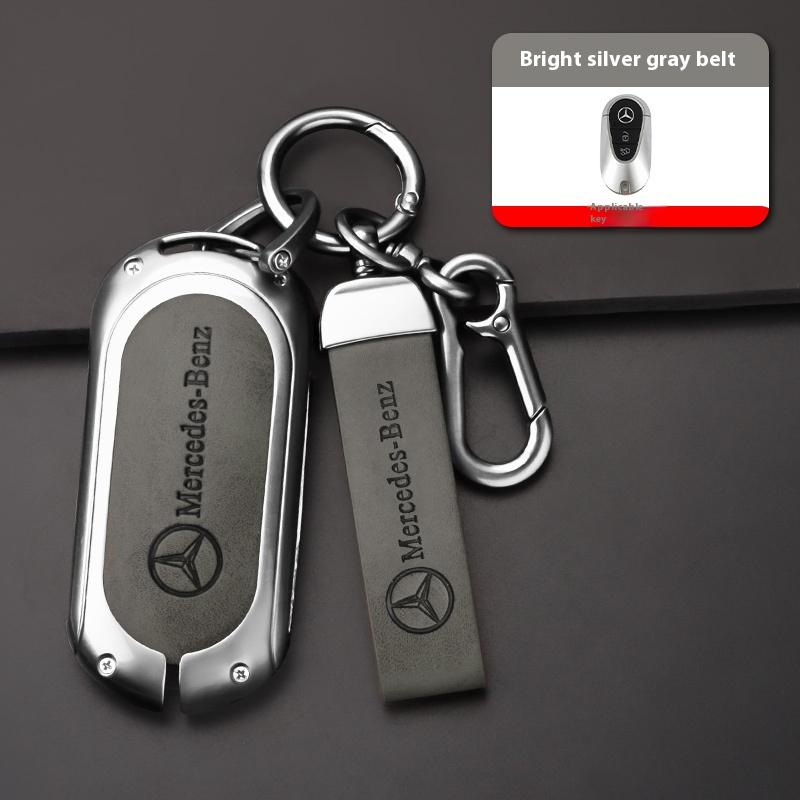 BAN2  Car Alloy Key Case Key Bag Shell For Mercedes Benz 2022 C S Class C260 C300 S350 S400 S450 S500 W206 W223 Key Shell Protector
