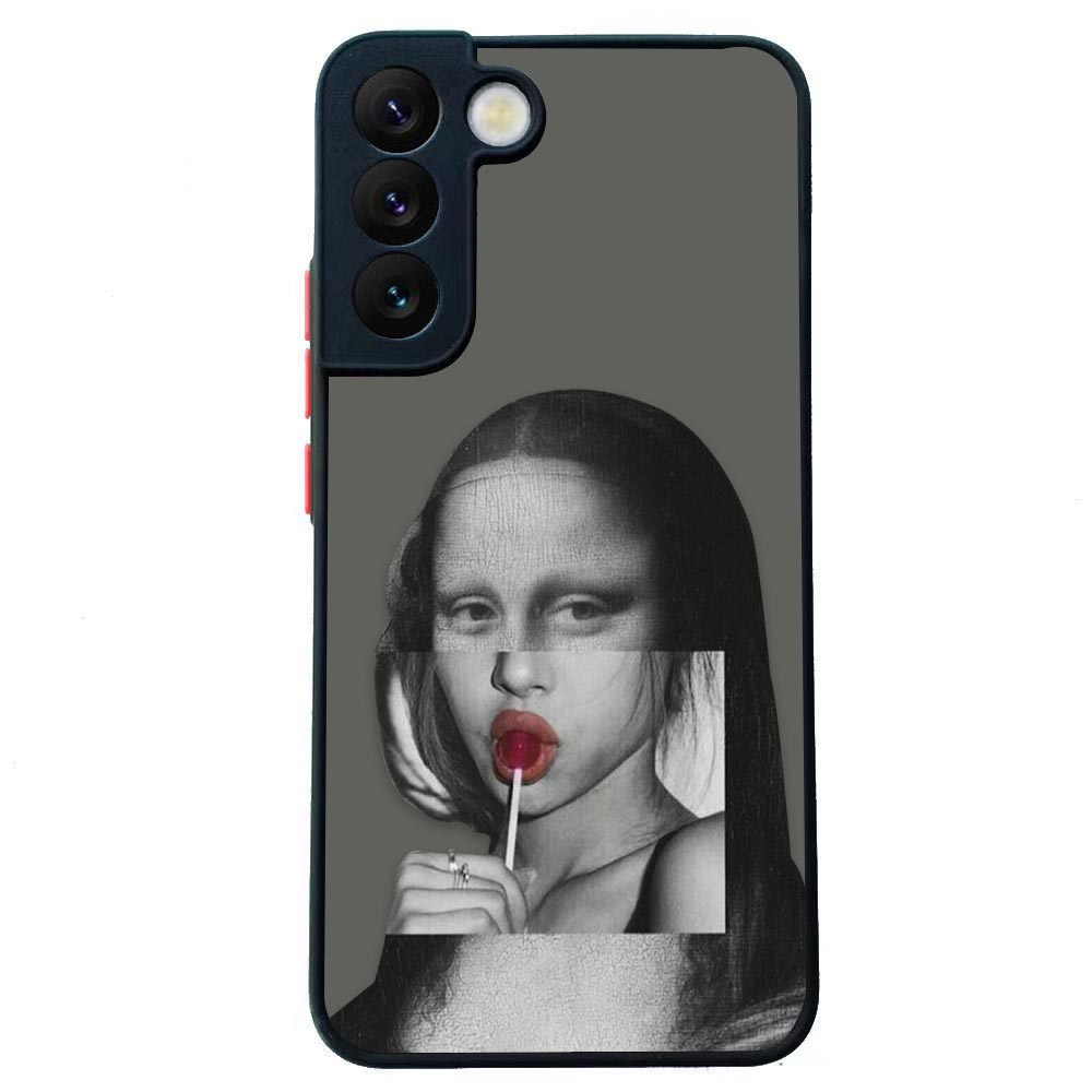 Vintage Classic Art Mona Lisa Shockproof Matte Phone Case For Samsung Galaxy S22 Ultra S21 S20 FE S10 S9 S8 S10E Plus 5G Cover
