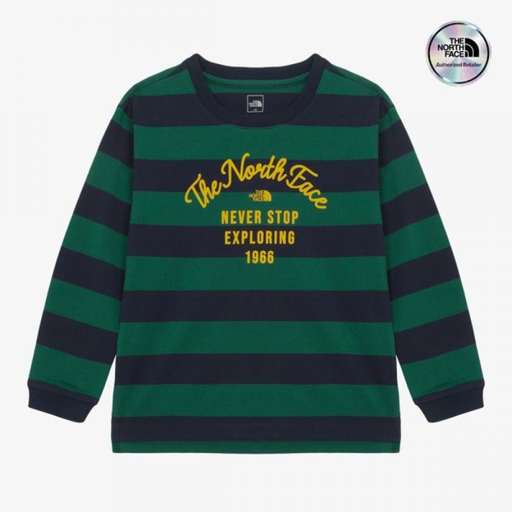 The North Face Kids Long Sleeve Tee Jungle Green Nt7tr55t JUNGLE GREEN/100