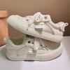 2025 New Little White Shoes Women's Spring and Autumn Platform Shoes Children's Ins Trendy Versatile Niche Board Shoes Women's Casual Canvas Shoes