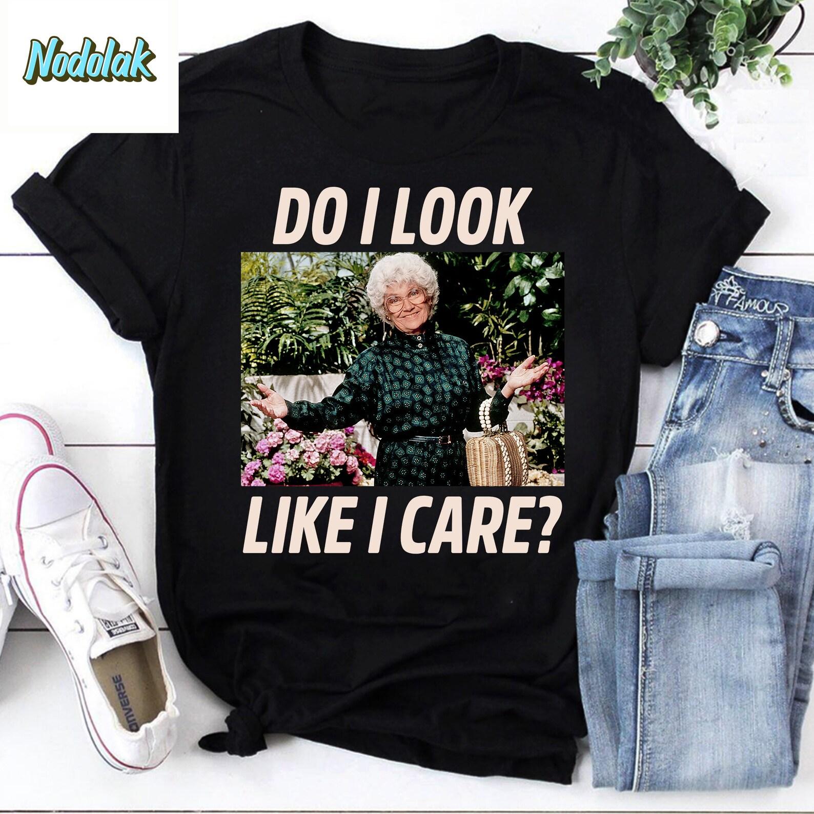 Golden Girls Do I Look Like I Care Raglan Baseball Tee Vintage T-Shirt, Golden Girls Shirt, Do i Look Like I Care Shirt, For Golden Shirt XL
