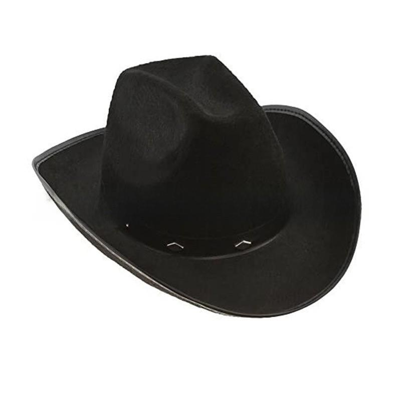 Rivet Decorated Stylish Leather Cowboy Hat With Wide Brim For Daily Outdoor Wear