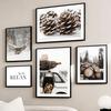 Wall Art Canvas Painting Christmas Winter Pine Forest Deer Lynx Modern Living Room Decoration Posters And Prints Wall Pictures