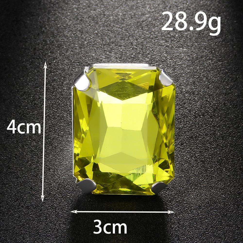 Nuovo Anello Quadrato Minimalista Anello Regolabile Gioielli Accessori da Donna di Alta Gamma
