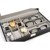Simple Transparent Lid Large Capacity Watch Glasses Box Store 6 Watches and 3 Glasses