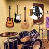 Donner Gitarrenaufhänger Wandmontage Schwarznuss-Material Belastbarkeit 10 kg mit Schrauben Bass/Ukulele (6 Stück)