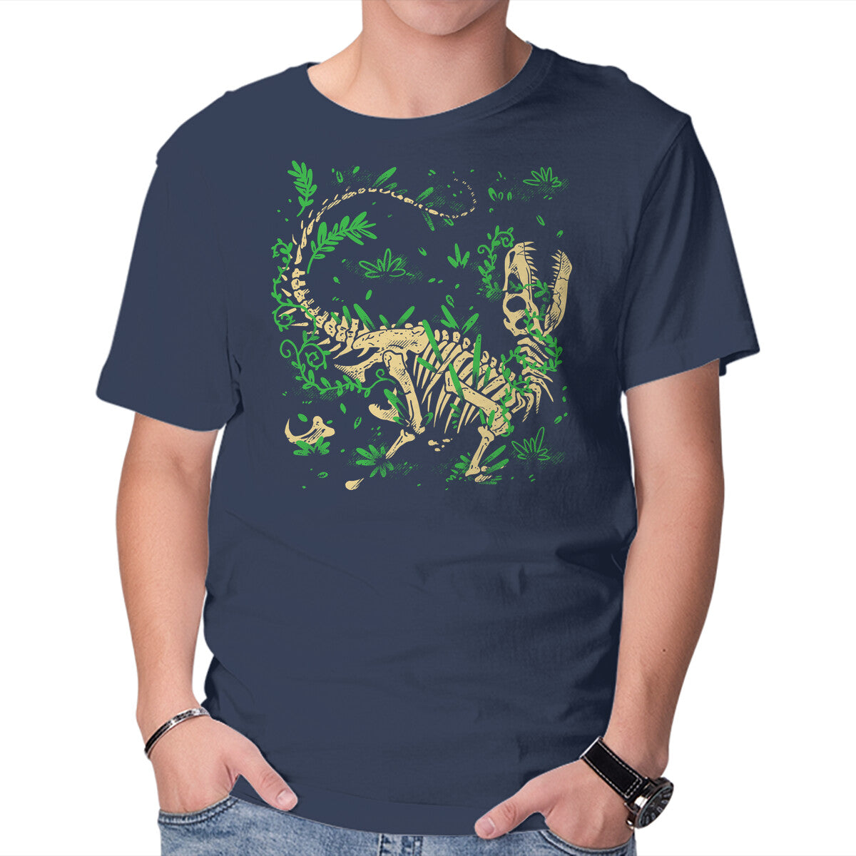 Unisex Crew Neck T-Shirt Jurassic Raptor Graphic Short Sleeve Casual Tee XL
