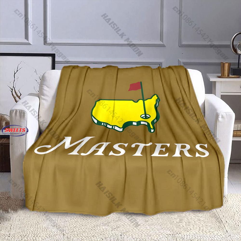 Large Size Lightweight P-Prem1um Golf M-Masters Logo Print Blanket Super Soft Cozy Home Bed Sofa Office Shawl Blanket Great Gift