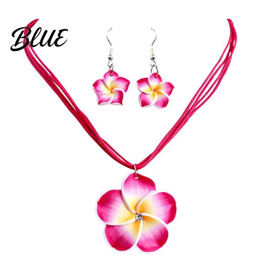 Easy Wear Flower Jewelry 2Pcs/Set Lightweight Floral Set Polymer Clay