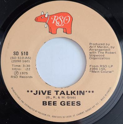 7inch Record BEE GEES - Jive Talkin' SO510 RSO 1975 Canada Soul/Funk Used