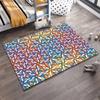 Colorful Geometric Pattern Floral Carpet for Living Room Decor Rug Suitable for use as an anti-slip for living room bedroom sofas