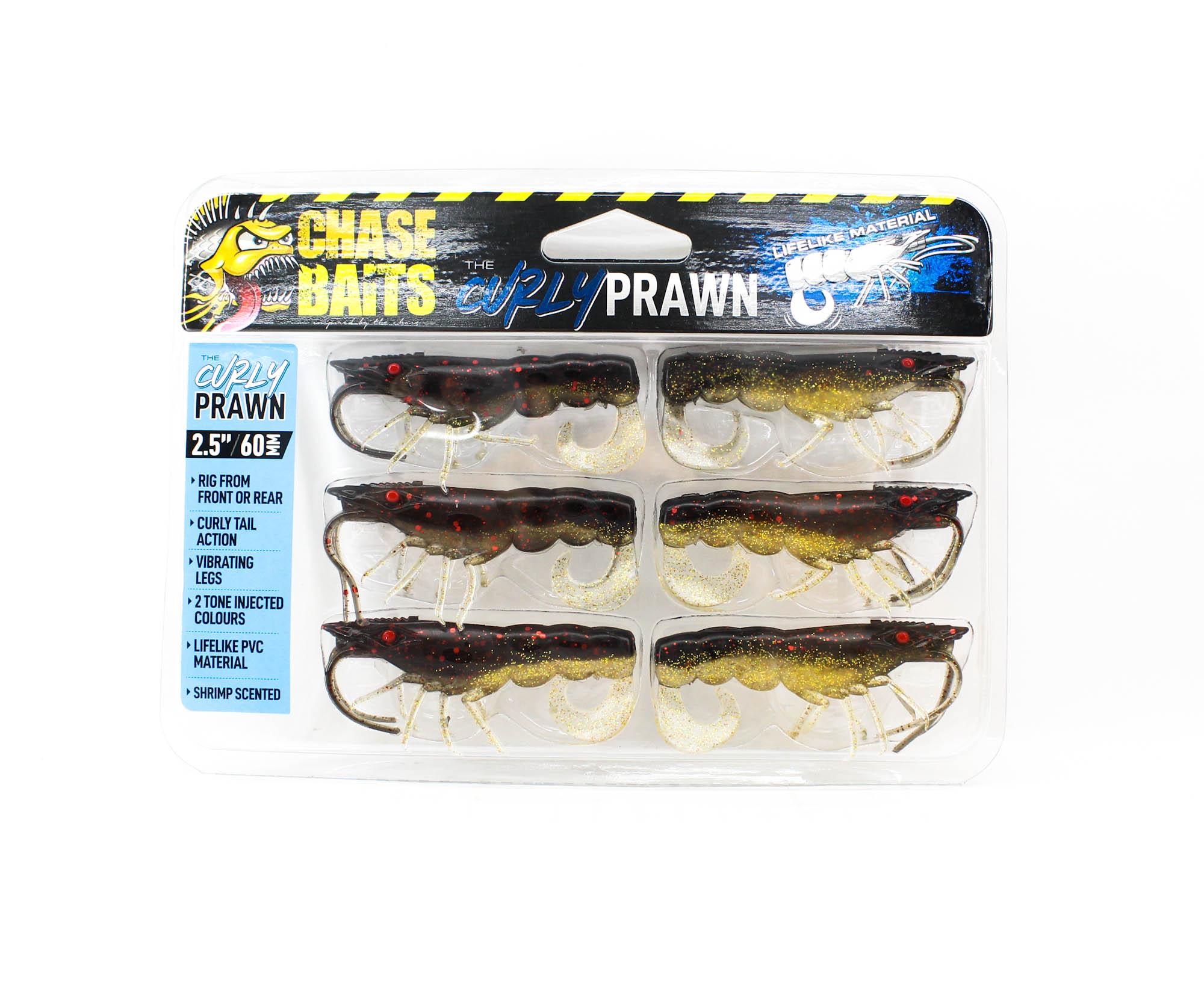 

Chasebaits Curly Prawn 60 мм Тонущая приманка 6 шт./упаковка Blood Gold (4419)