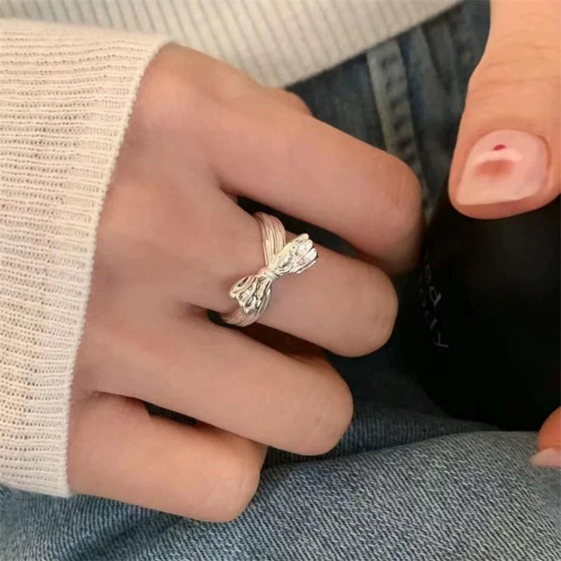 Adjustable Heart Ring: Women's 925 Sterling Silver, Retro Minimalist Style, Index Finger Fashion