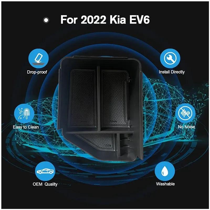 Car Storage Box Storage For KIA EV6 CV  Accessories 2024  Car Central Console Armrest Storage Box Organizer Accessories