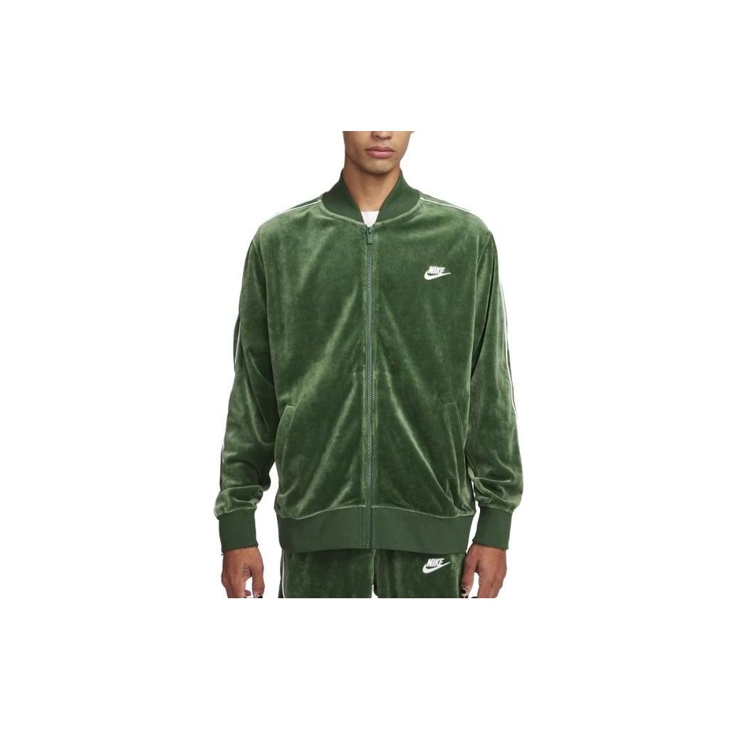 Nike Unifarbene Baseballkragen Figurbetonte Langarmjacke Herren Jacken Grün FB8232-323 XL gray