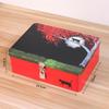 Iron Box with Lock and Key Desktop Storage Box Retro Tinplate Cosmetics ID Storage Household Jewelry Storage Empty Box