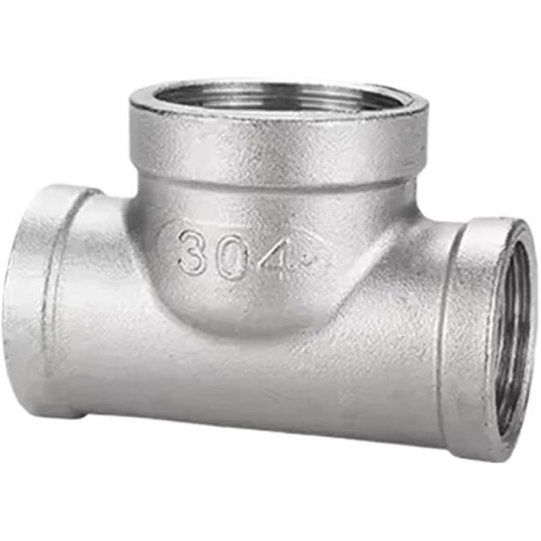 1/2" 3/4" 1" 1-1/4" 1-1/2" BSPP Female Thread Tee Three Way 304 Stainless Steel Pipe Fitting Reducer Connector Coupler Adapter(1.5-1.5-1)