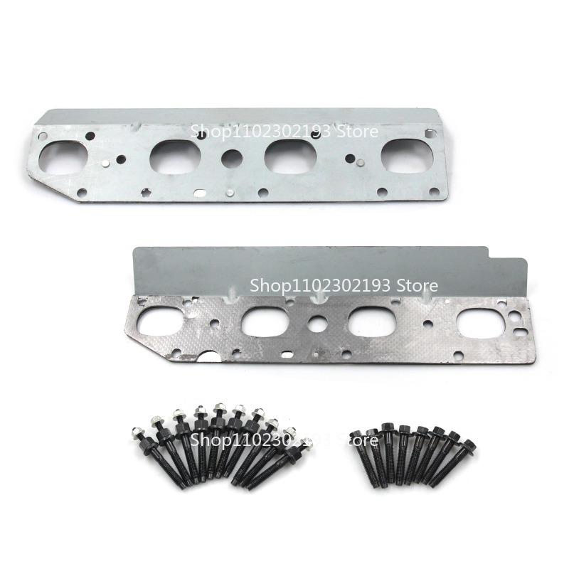 Exhaust Manifold Gasket Set + Bolts Studs Set Compatible for 2009-2020 Chrysler Dodge Ram 5.7L V8 Engines