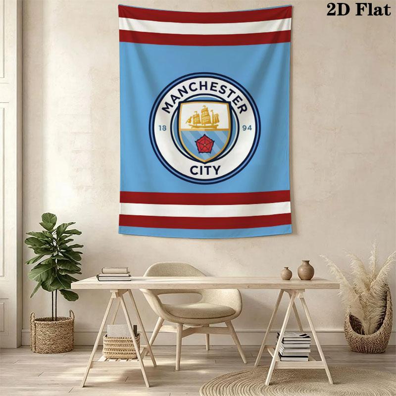 Sacred MCFC BadgeWall Hanging Printed Fabric Blanket Decorative Tapestries for Bedroom Living Room Home Decor