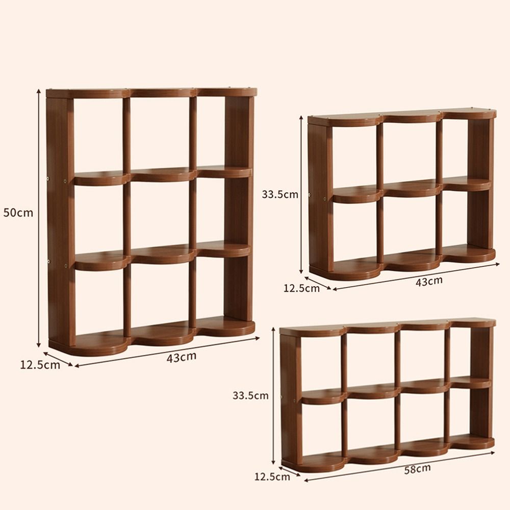 Modern Multi-Grid Cup Storage Shelf Wooden Cup Display Rack Wood Storage Rack Home Accessory