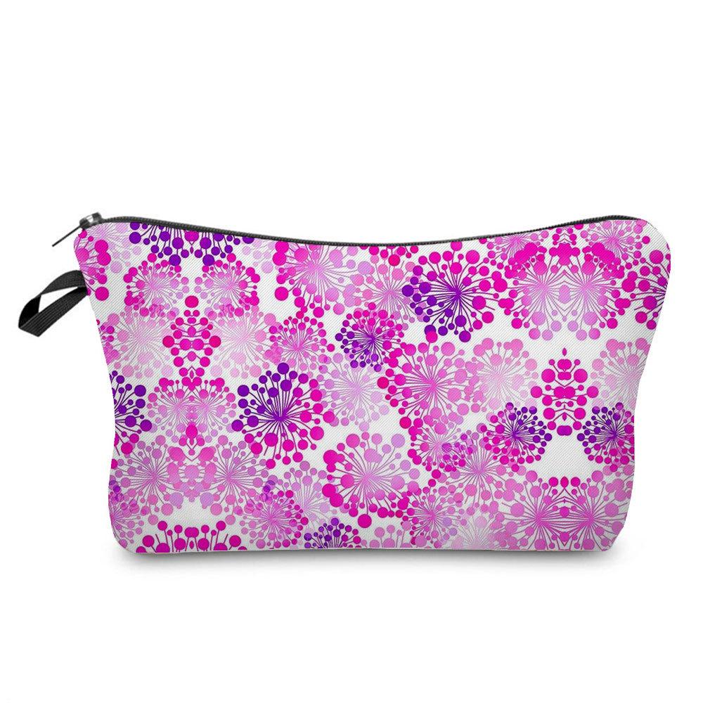 Women Flower Print Cosmetic Bag Toiletries Organize Travel Storage Case 6762 KTB