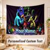 Custom Name Text Tapestry,Rainbow Friends Boho Wall Hanging, Decorative Backdrop Tapestry For Room