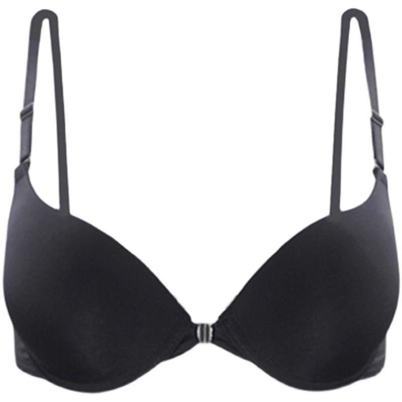 Front Buckle Seamless Push-Up Backless Bra - Women's Invisible Back Thin Strap Style