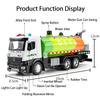 1:18 Large Sweeping Car Fire Truck Model Toy Inertial Driving Music Light Door Opened Models Engineering Vehicle Collection Gift