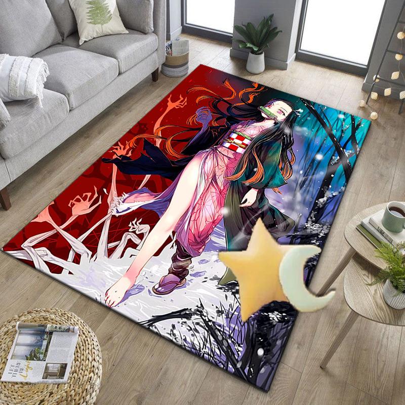 Anime Samurai Warrior's Journey Office Rug Chair Mat, Game Carpet, Suitable for Front Door, Bedroom, Living Room, Desk, Holiday Gift