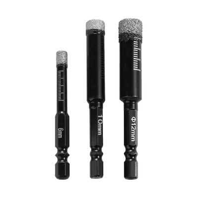 Brazed Hexagonal Shank Tile Drill Bit Dry Marble Drill Bit Diamond Coated Granite Diamond Drill Bit Glass