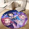 1pc Anime Design Round Carpet - Office Chair Mat, Non-Slip Rug for Home Decor, Living Room, Bedroom, Game Room