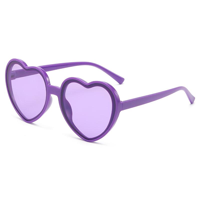 Trendy Fashion Heart Shaped Sunglasses Big Frame Sun Glasses UV400 Protection Unisex Eyewear for Wedding Bachelorette Party