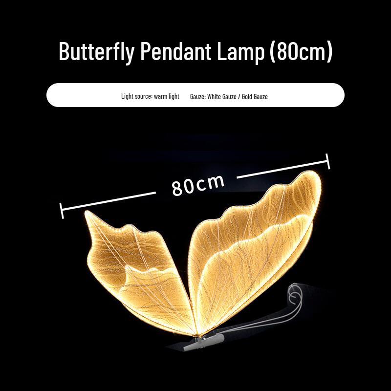 HEIXIE Luminous Butterfly Wing Ceiling Pendant Light