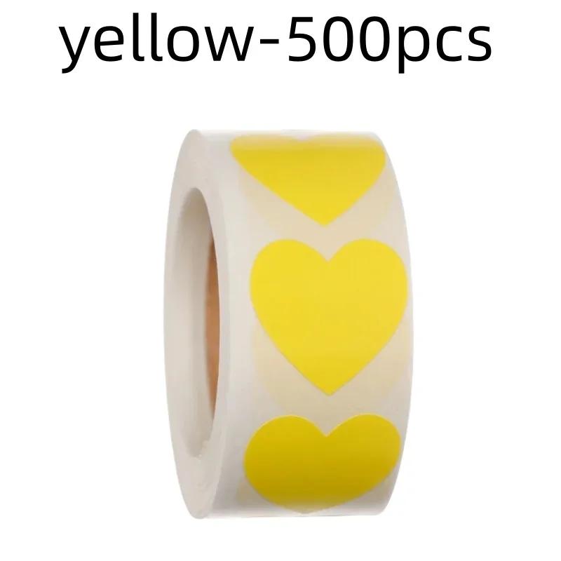 500Pcs Love Heart Stickers Roll Cute Heart Shaped Seal Labels for Scrapbooking Craft Birthday Party Gift Packaging Stationery