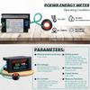 2 Pieces 80-300V 100A Digital Multimeter Voltmeter LCD Voltage Current Power Factor Tester