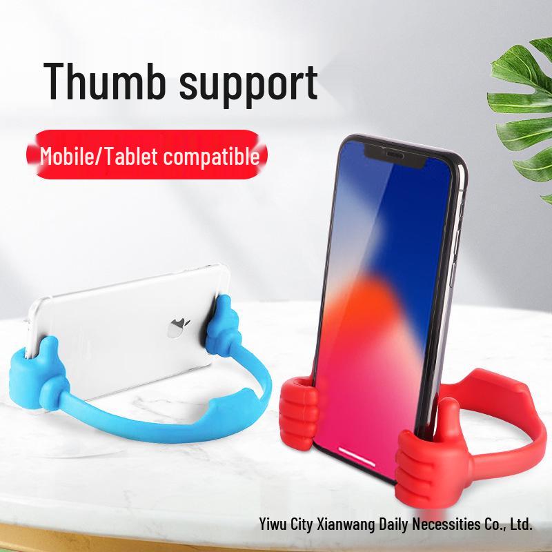 Creative Thumb Holder: Portable Desktop Tablet & Phone Stand for Lazy Users
