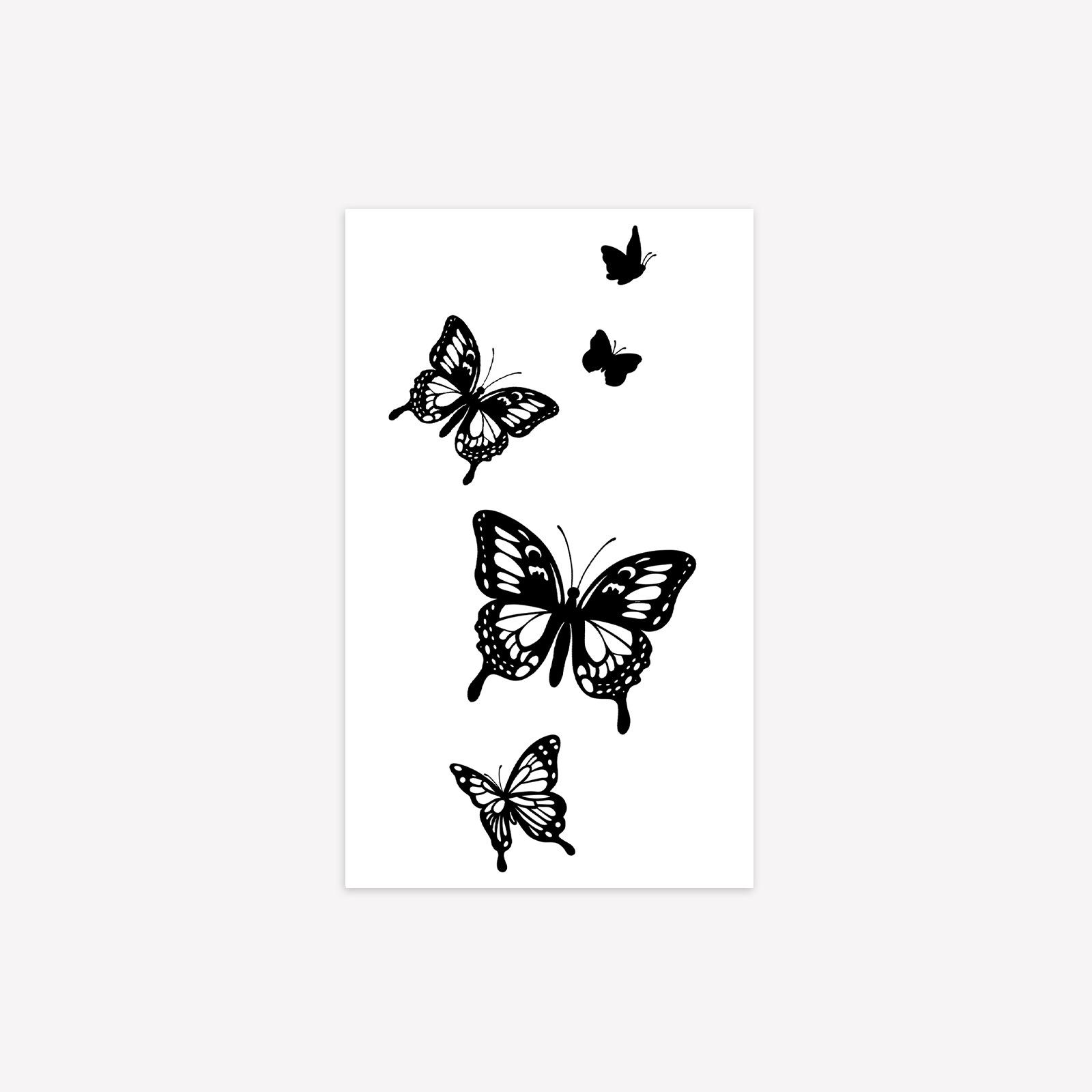 High-Value Romantic, Simple And Beautiful, Small Fresh Butterfly Waist Belly Spice Girl Tattoo Sticker 9*15CM