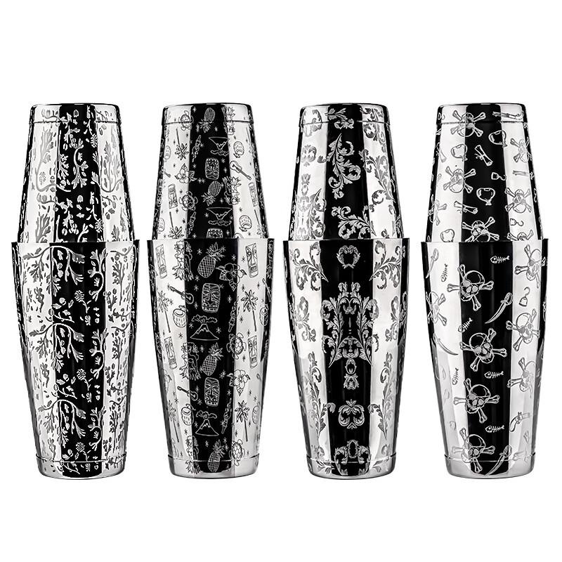 Skull Design Boston Cocktail Shaker Set