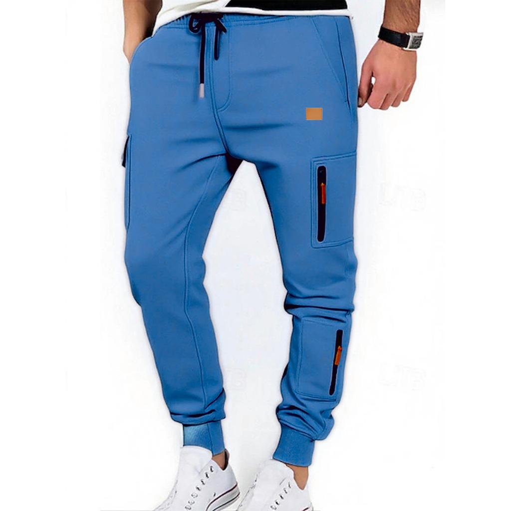 Pantaloni Sport de Lucru Largi Casual pentru Bărbați, pentru Exterior, cu Buzunare Multiple