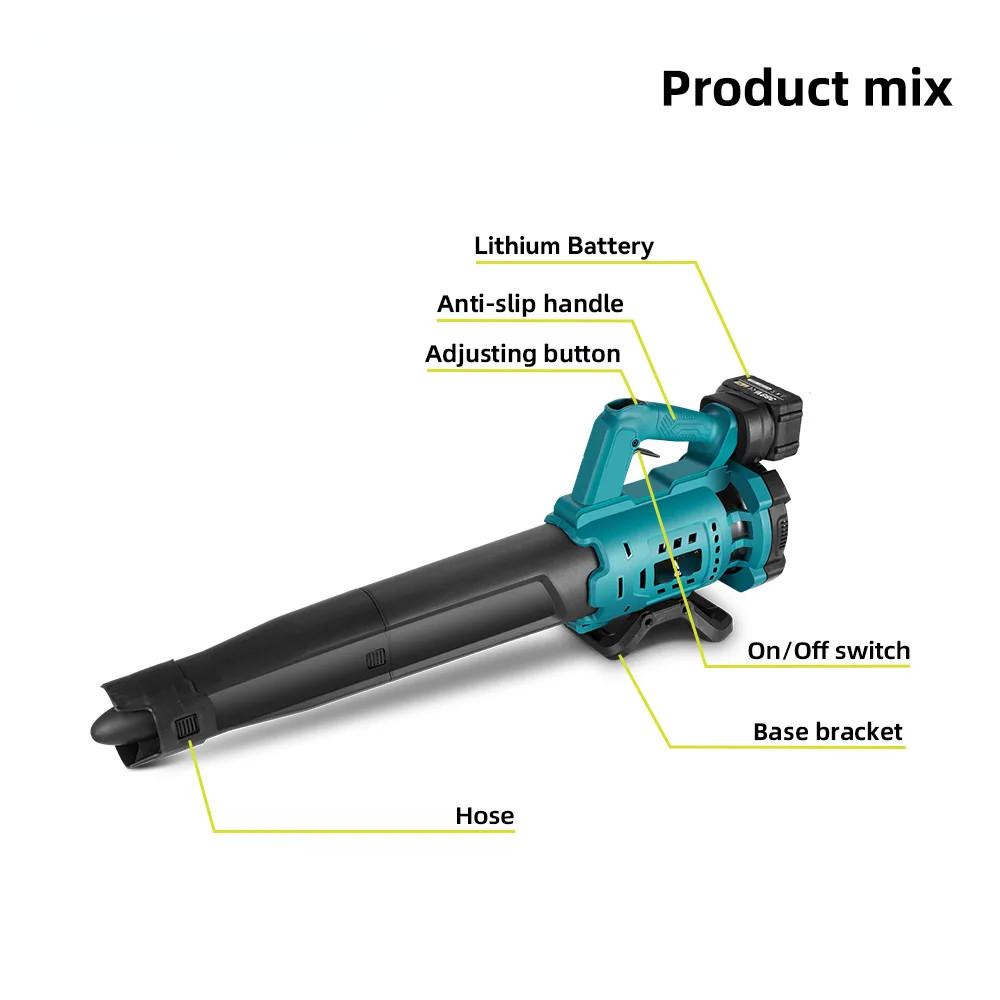18500 obr./min Akumulatorowa Elektryczna Dmuchawa Powietrza Przenośna Regulowana Prędkość Odkurzacz Wydajna Dmuchawa do Czyszczenia Liści Śniegu