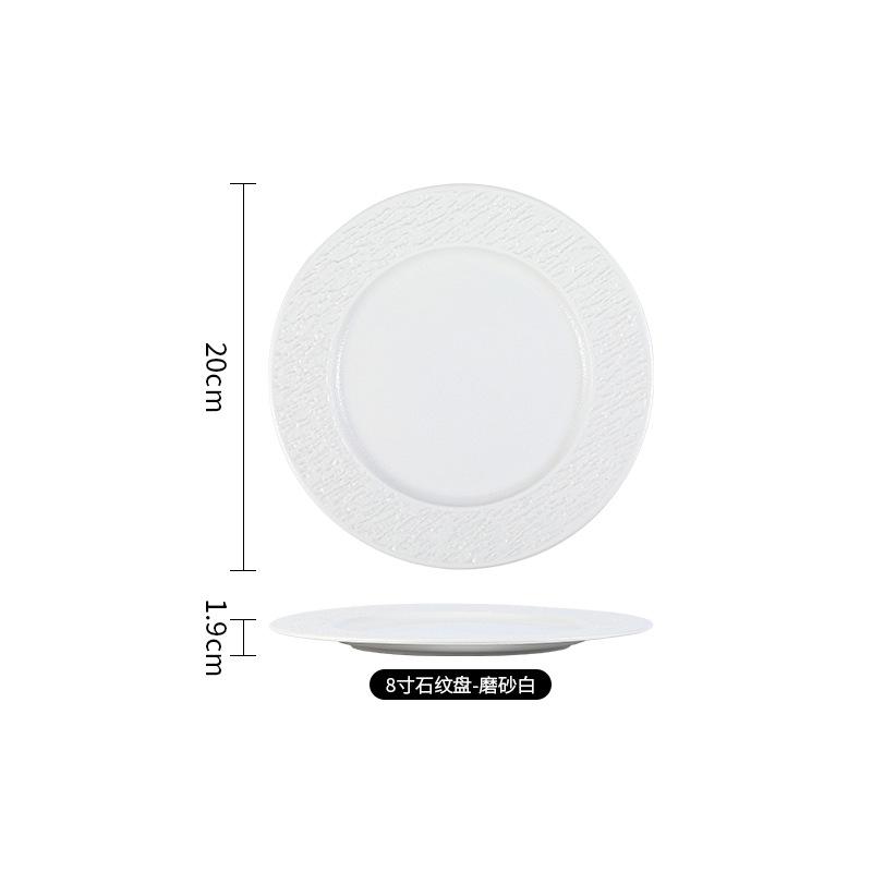 Japanese Black And White High-End Creative Dish Set Plate Ceramic Bowl Western Plate Steak Plate Ceramic Tableware